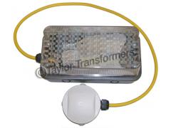 110v 100W BC BULKHEAD LIGHT FITTING CLEAR WITH 1M LEAD + ROUND TERMINAL BOX